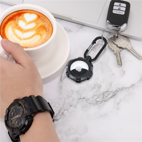 TECH-PROTECT TPUCARBON APPLE AIRTAG 1 / 2 BLACK