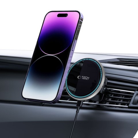 TECH-PROTECT A2 MAGNETIC MAGSAFE VENT CAR MOUNT WIRELESS CHARGER 15W BLACK