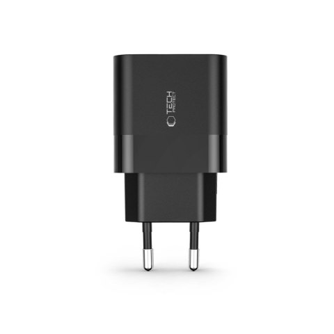 TECH-PROTECT C30W 2-PORT NETWORK CHARGER PD 30W / QC3.0 BLACK