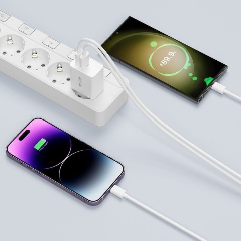TECH-PROTECT NC30W 2-PORT NETWORK CHARGER PD 30W / QC3.0 WHITE
