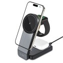TECH-PROTECT QI15W-A28 3IN1 MAGNETIC MAGSAFE WIRELESS CHARGER BLACK