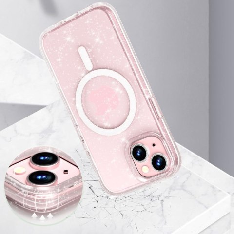 TECH-PROTECT FLEXAIR HYBRID MAGSAFE IPHONE 15 GLITTER CLEAR