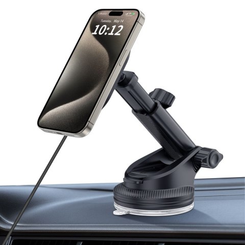 TECH-PROTECT MM15W-V6 MAGNETIC MAGSAFE DASHBOARD & VENT CAR MOUNT WIRELESS CHARGER 15W BLACK/INTERIOR