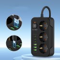 TECH-PROTECT PC3X6 POWER STRIP 3 USB & 3 TYPE-C & 3 SOCKET 200CM BLACK