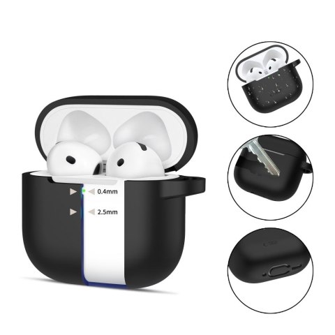 TECH-PROTECT SILICONE HOOK APPLE AIRPODS 4 / 5 BLACK