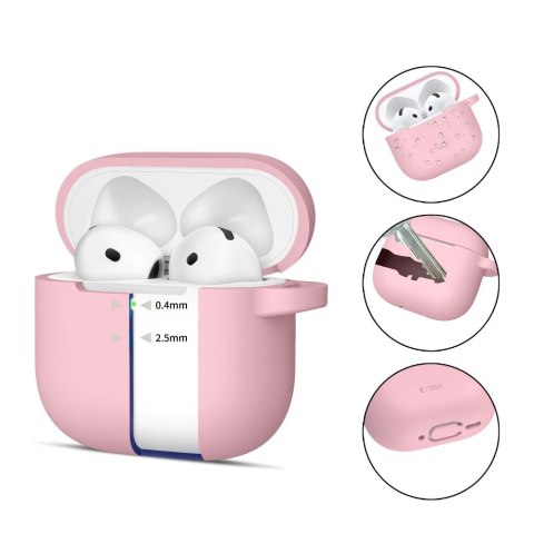 TECH-PROTECT SILICONE HOOK APPLE AIRPODS 4 / 5 DUSTY PINK