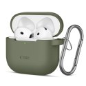 TECH-PROTECT SILICONE HOOK APPLE AIRPODS 4 / 5 OLIVE GREEN