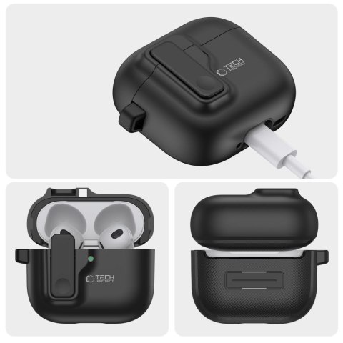 TECH-PROTECT SLIM HOOK APPLE AIRPODS 4 / 5 BLACK