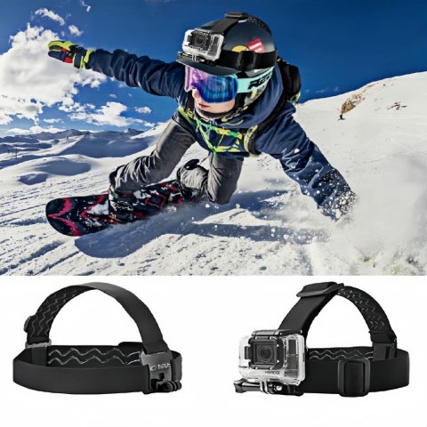 TECH-PROTECT GA100 HEAD MOUNT GOPRO / DJI / INSTA360 BLACK