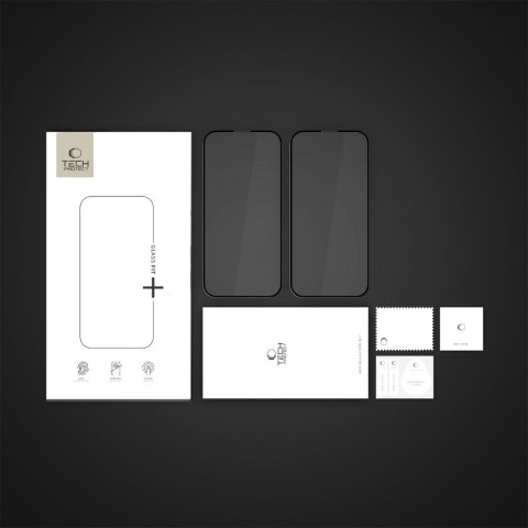 SZKŁO HARTOWANE TECH-PROTECT GLASS FIT+ 2-PACK IPHONE 13 / 13 PRO / 14 / 16E / 17E BLACK