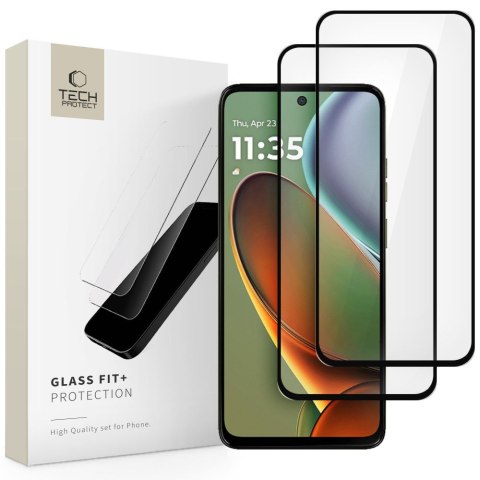 SZKŁO HARTOWANE TECH-PROTECT GLASS FIT+ 2-PACK MOTOROLA MOTO G15 / G15 POWER / G17 / G17 POWER / G05 / E15 BLACK