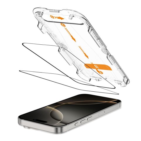 SZKŁO HARTOWANE TECH-PROTECT QUICK SET+ 2-PACK IPHONE 16 PRO BLACK