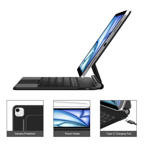 TECH-PROTECT SMARTCASE MAGNETIC + KEYBOARD IPAD AIR 10.9" 4 / 5 / 2020-2022 / 11" 6 / 7 / 8 / 2024-2026 BLACK