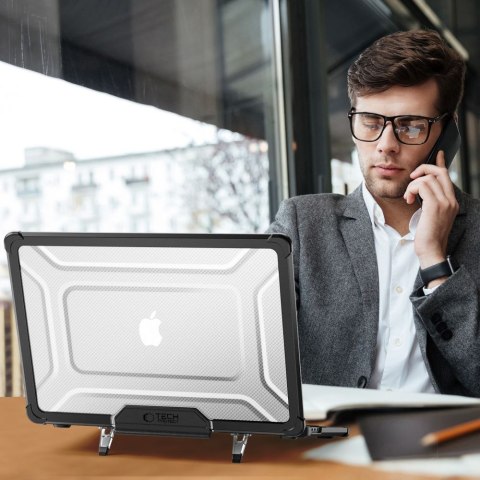 TECH-PROTECT SMARTSHELL PRO MACBOOK AIR 13 M2-M5 2023-2026 BLACK/CLEAR