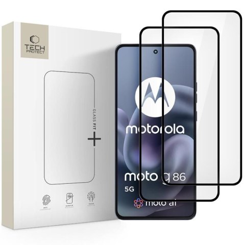 SZKŁO HARTOWANE TECH-PROTECT GLASS FIT+ 2-PACK MOTOROLA MOTO G86 5G / G86 POWER 5G BLACK