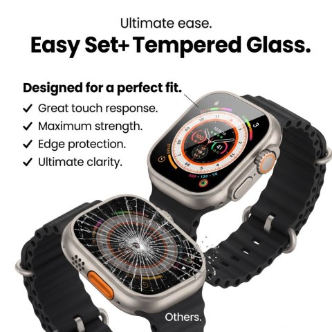 SZKŁO HARTOWANE TECH-PROTECT EASY SET+ 2-PACK APPLE WATCH ULTRA 1 / 2 / 3 / 4 (49 MM) CLEAR
