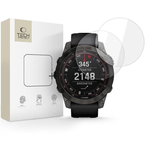 SZKŁO HARTOWANE TECH-PROTECT GLASS FIT+ 2-PACK GARMIN FENIX 7X / 7X PRO CLEAR