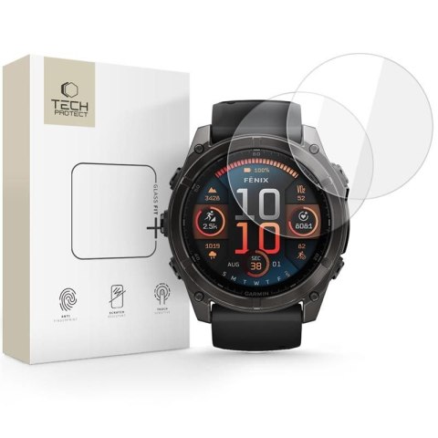 SZKŁO HARTOWANE TECH-PROTECT GLASS FIT+ 2-PACK GARMIN FENIX 8 / 8 PRO (51 MM) CLEAR