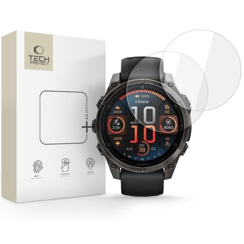 SZKŁO HARTOWANE TECH-PROTECT GLASS FIT+ 2-PACK GARMIN FENIX 8 / 8 PRO AMOLED (47 MM) CLEAR