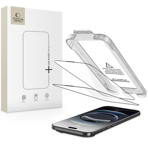 SZKŁO HARTOWANE TECH-PROTECT QUICK SET+ 2-PACK IPHONE AIR BLACK