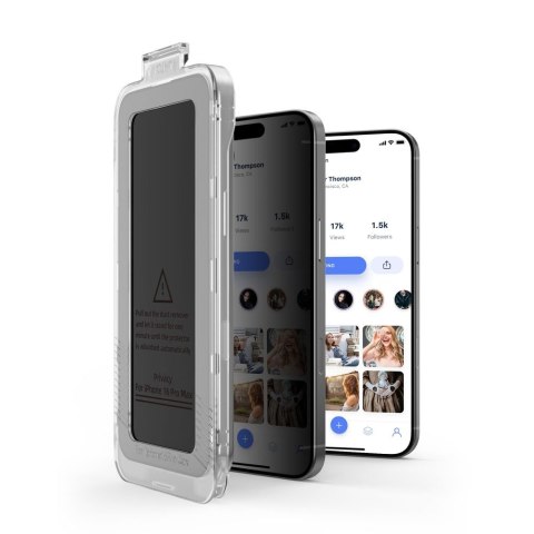 SZKŁO PRYWATYZUJĄCE TECH-PROTECT QUICK SET SPY+ 2-PACK IPHONE 15 / 16 PRIVACY