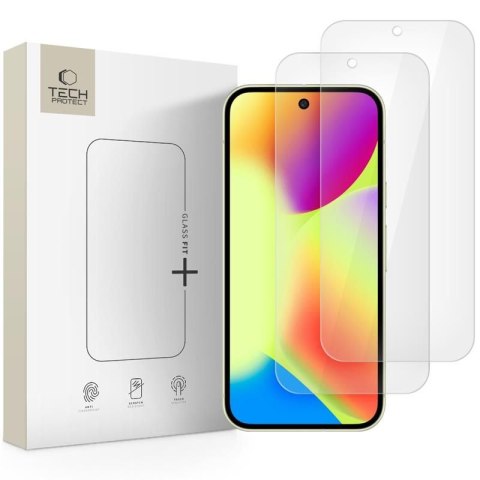 SZKŁO HARTOWANE TECH-PROTECT GLASS FIT+ 2-PACK GOOGLE PIXEL 9 / 9 PRO / 10 / 10 PRO / 11 / 11 PRO CLEAR