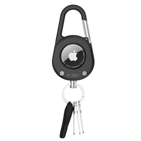 TECH-PROTECT SLIDELOCK CARABINER KEYCHAIN APPLE AIRTAG 1 / 2 BLACK
