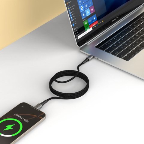 TECH-PROTECT ULTRABOOST DNA MAGTWIST TYPE-C CABLE PD 100W / 5A 100CM IRON GREY