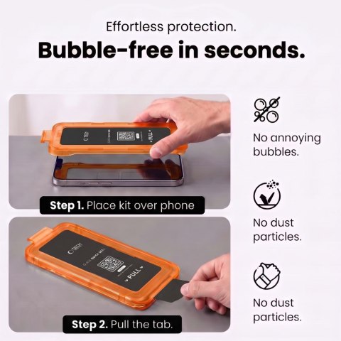 SZKŁO PRYWATYZUJĄCE TECH-PROTECT QUICK SET SPY+ 2-PACK IPHONE 18 PRO PRIVACY
