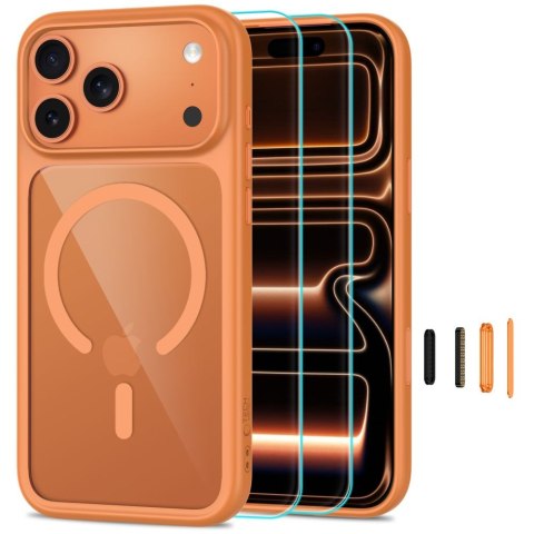 TECH-PROTECT MAGONE MAGSAFE CC + GLASS 2-PACK IPHONE 17 PRO / 18 PRO COSMIC ORANGE/CLEAR