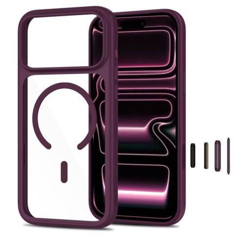TECH-PROTECT MAGONE MAGSAFE CC + GLASS 2-PACK IPHONE 17 PRO MAX / 18 PRO MAX BURGUNDY/CLEAR