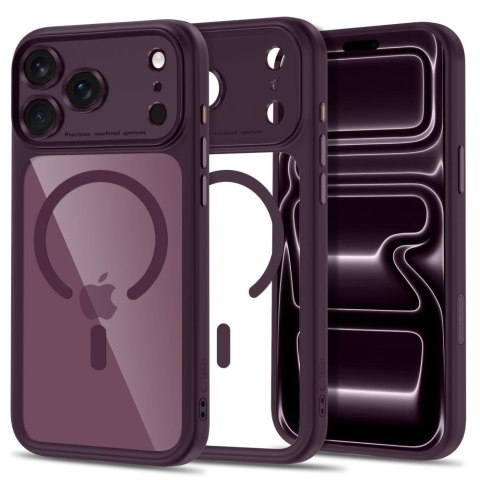 TECH-PROTECT MAGPEAK MAGSAFE CC IPHONE 17 PRO / 18 PRO BURGUNDY/CLEAR