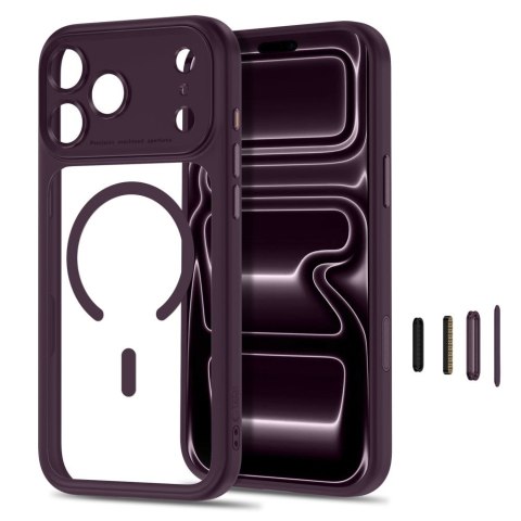 TECH-PROTECT MAGPEAK MAGSAFE CC IPHONE 17 PRO / 18 PRO BURGUNDY/CLEAR