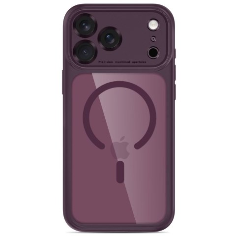 TECH-PROTECT MAGPEAK MAGSAFE CC IPHONE 17 PRO / 18 PRO BURGUNDY/CLEAR