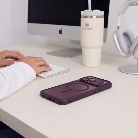TECH-PROTECT MAGPEAK MAGSAFE CC IPHONE 17 PRO / 18 PRO BURGUNDY/CLEAR
