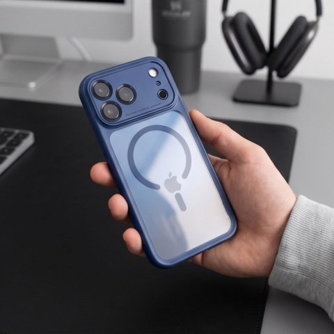 TECH-PROTECT MAGPEAK MAGSAFE CC IPHONE 17 PRO / 18 PRO DEEP BLUE/CLEAR