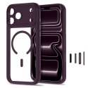 TECH-PROTECT MAGPEAK MAGSAFE CC IPHONE 17 PRO MAX / 18 PRO MAX BURGUNDY/CLEAR