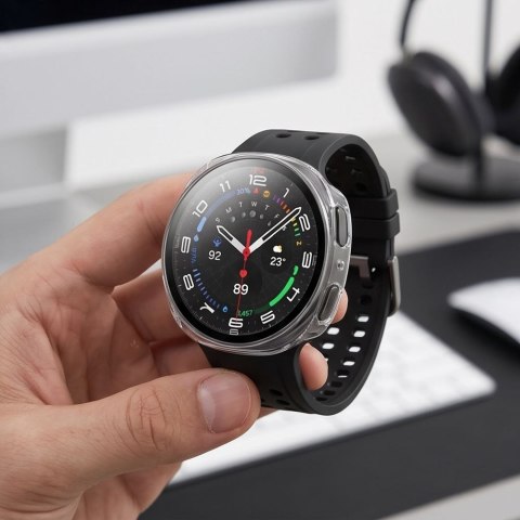 TECH-PROTECT DEFENSE 2-PACK SAMSUNG GALAXY WATCH 8 / 9 (40 MM) MATTE BLACK & CLEAR